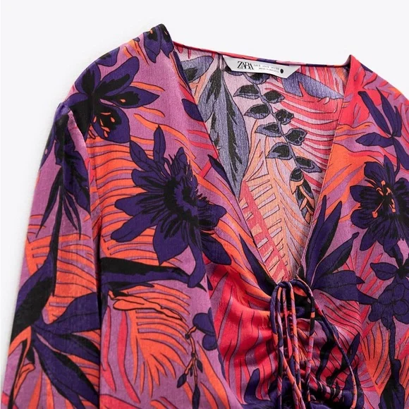 ZARA FLORAL DRESS SIZE S - Picture 10 of 10